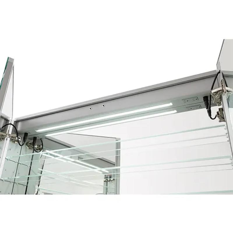 AQUADOM Signature Royale LED Lighted Medicine Cabinet, Anti-Fog, Dimmable, Recessed or Surface 30" x 5" x 36"