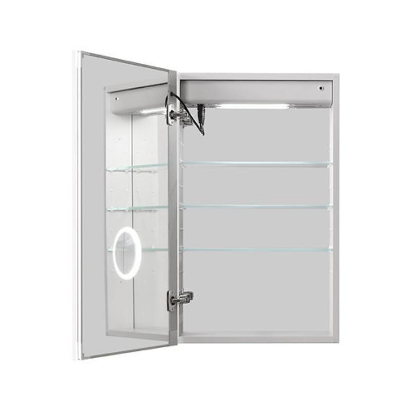 AQUADOM  Edge Royale LED Lighted Medicine Cabinet, Antifog, Dimmable, Left-Handed, Recessed or Surface 20" x 5" x 32"