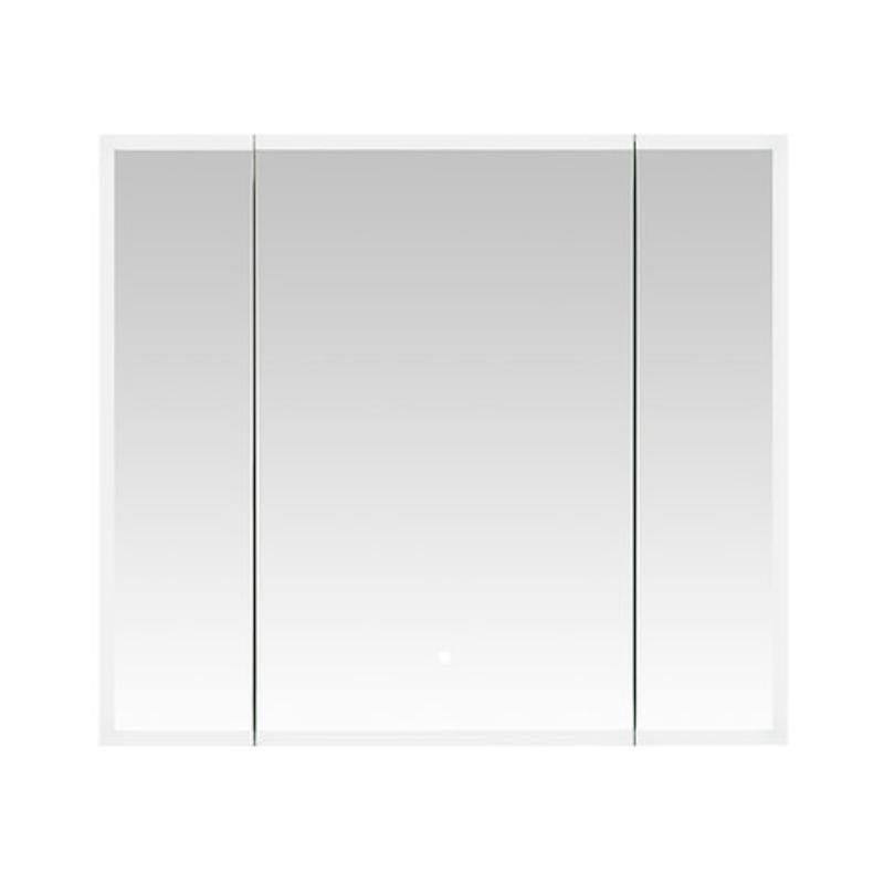 AQUADOM  Edge Royale LED Lighted Triple Door Medicine Cabinet, Antifog, Dimmable, Recessed or Surface 40" x 5" x 32"