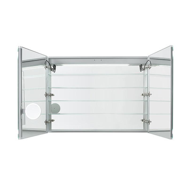 AQUADOM  Edge Royale LED Lighted Medicine Cabinet, Antifog, Dimmable, Recessed or Surface 48" x 5" x 32"