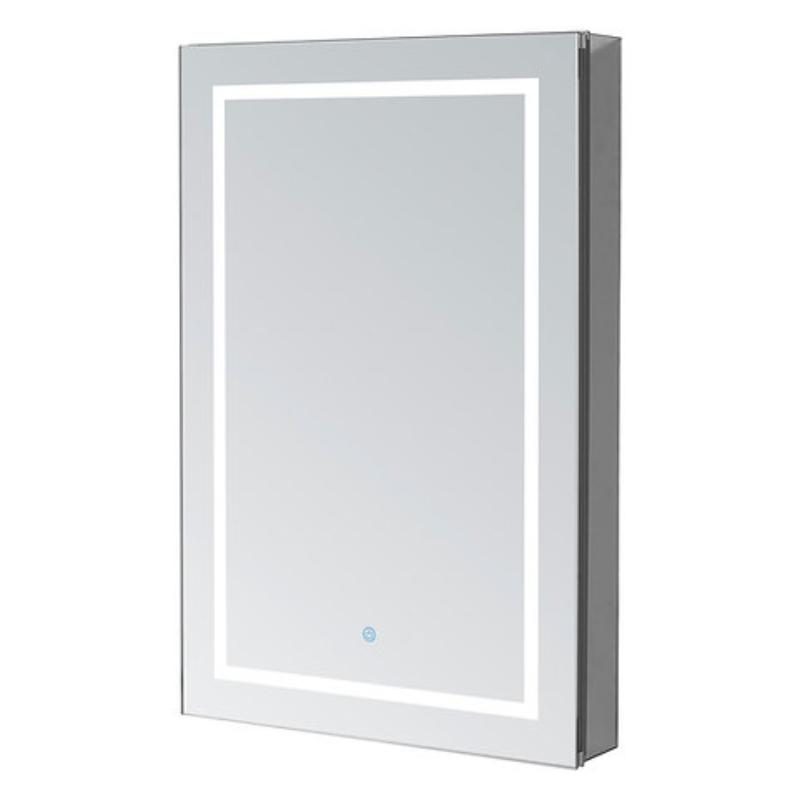 AQUADOM Royale Basic LED Medicine Mirror, Dimmable, Right-Handed, Recessed or Surface 24" x 5" x 30"