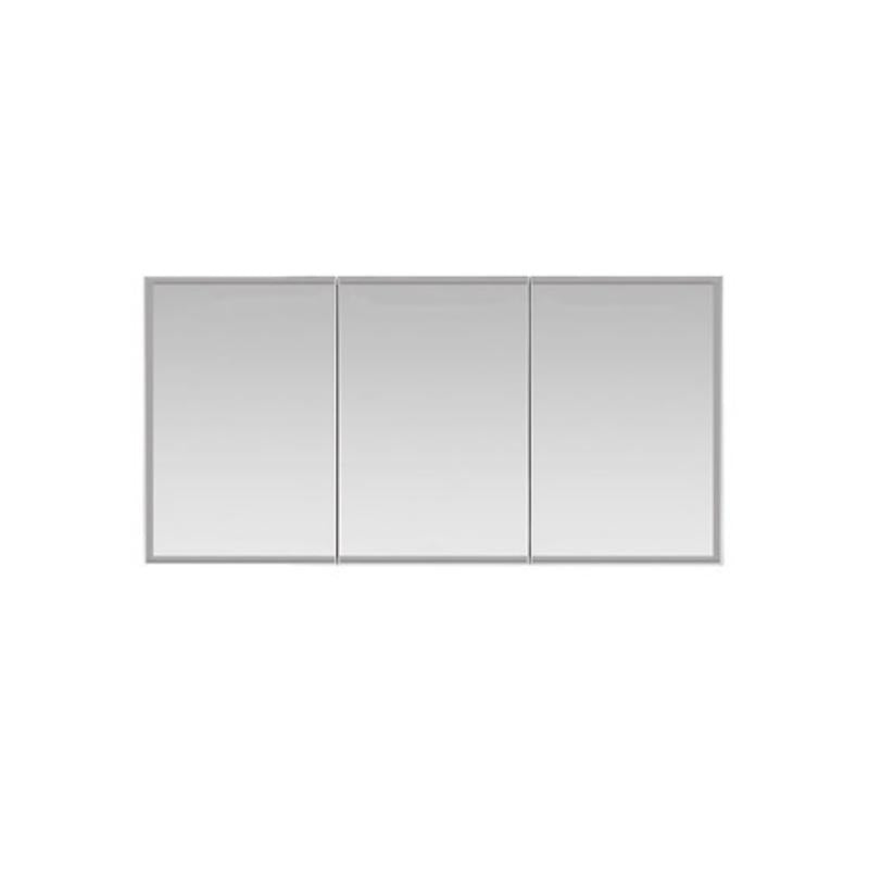 AQUADOM  Edge Royale LED Lighted Triple Door Medicine Cabinet, Antifog, Dimmable, Recessed or Surface 60" x 5" x 32"