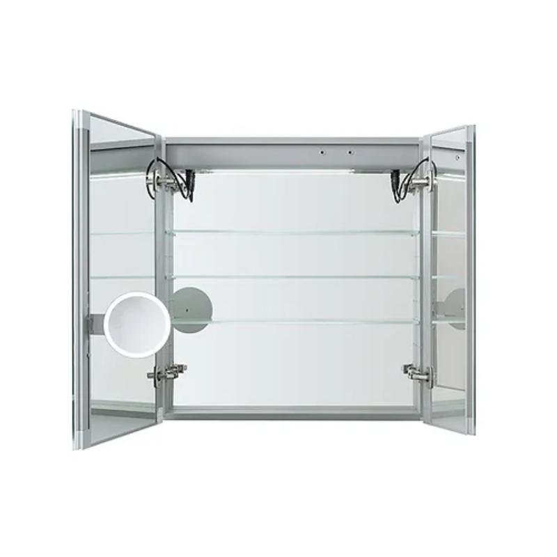 AQUADOM Signature Royale LED Lighted Medicine Cabinet, Anti-Fog, Dimmable, Recessed or Surface 30" x 5" x 36"