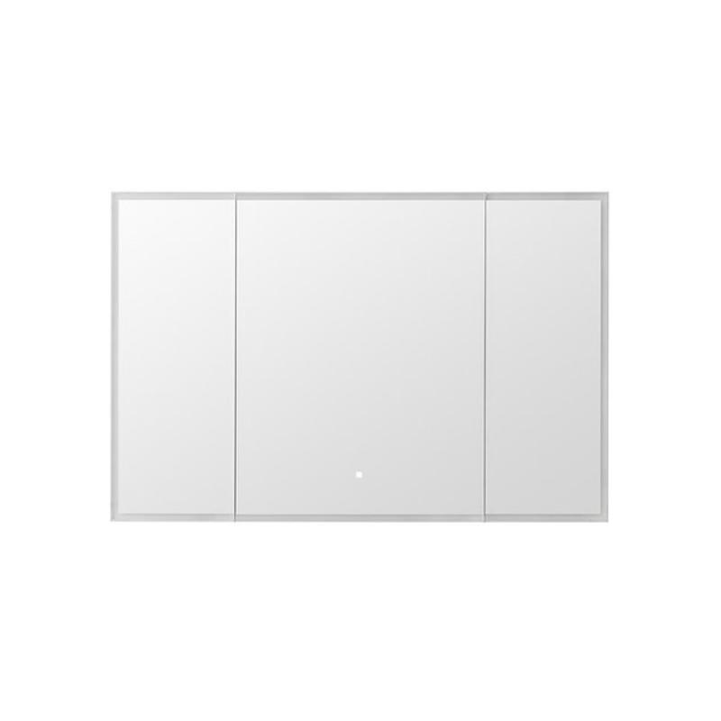 AQUADOM  Edge Royale LED Lighted Triple Door Medicine Cabinet, Antifog, Dimmable, Recessed or Surface 36" x 5" x 32"