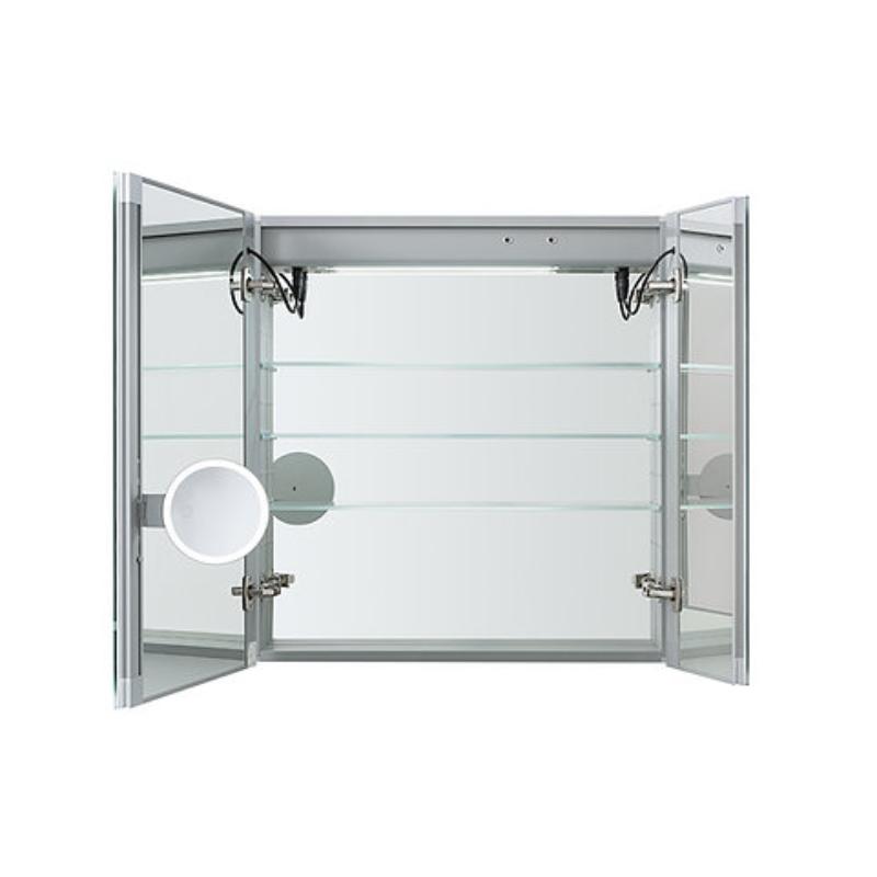 AQUADOM  Edge Royale LED Lighted Medicine Cabinet, Antifog, Dimmable, Recessed or Surface 30" x 5" x 32"