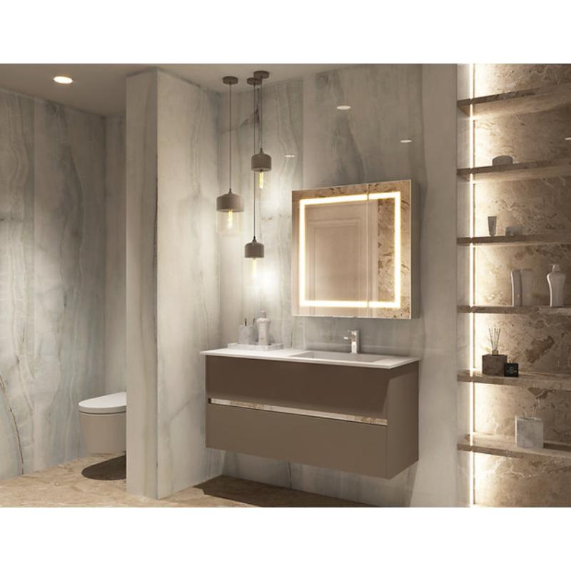 AQUADOM Royale Basic LED Medicine Mirror, Dimmable, Right-Handed, Recessed or Surface 24" x 5" x 30"