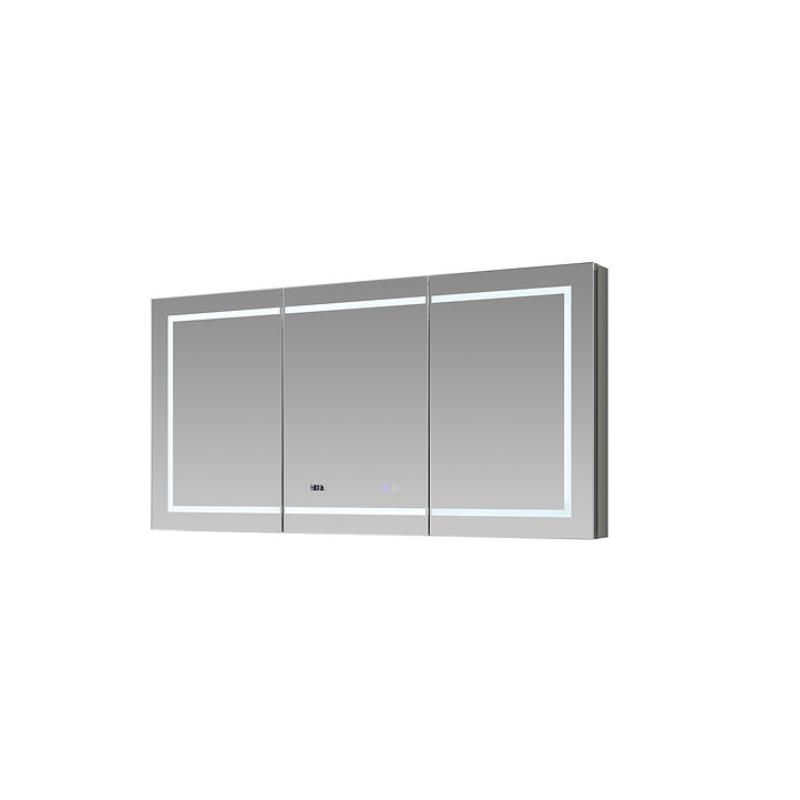 AQUADOM Signature Royale, LED Lighted Medicine Cabinet, Anti-Fog, Dimmable, Recessed or Surface 60" x 5" x 36"