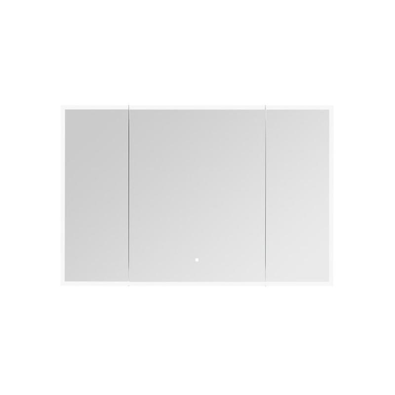 AQUADOM  Edge Royale LED Lighted Triple Door Medicine Cabinet, Antifog, Dimmable, Recessed or Surface 36" x 5" x 32"