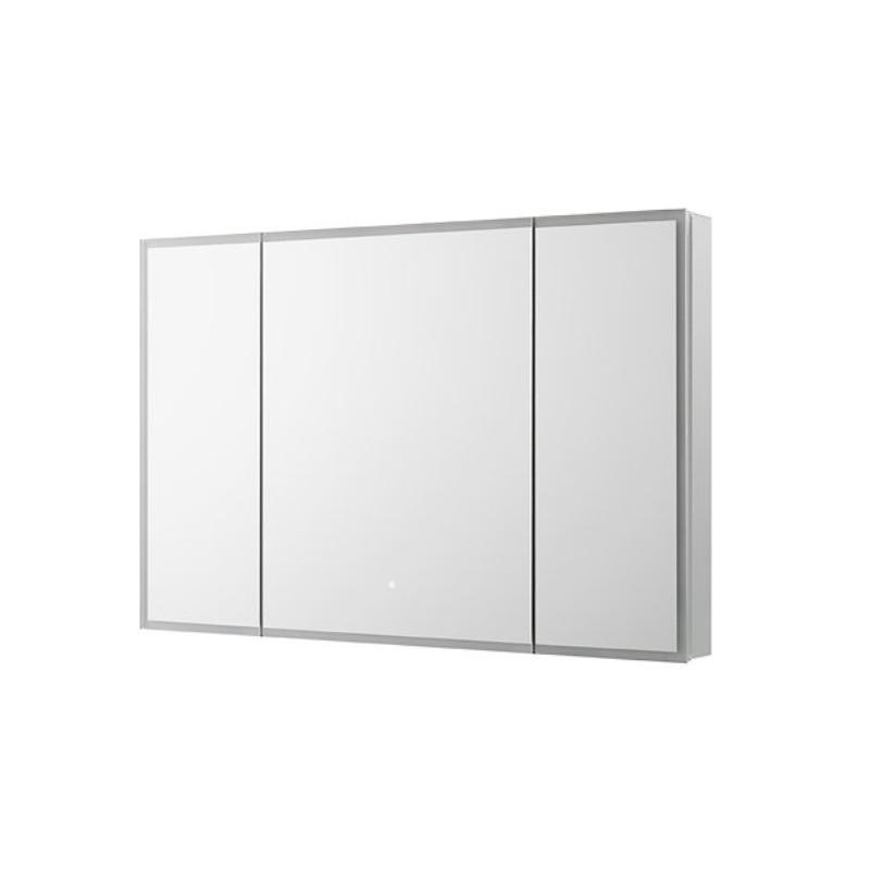 AQUADOM  Edge Royale LED Lighted Triple Door Medicine Cabinet, Antifog, Dimmable, Recessed or Surface 36" x 5" x 32"