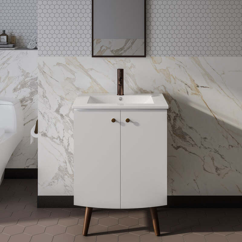 Swiss Madison Manoir 24" Bathroom Vanity in White