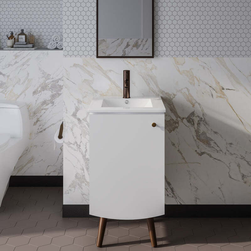 Swiss Madison Manoir 18" Bathroom Vanity in White