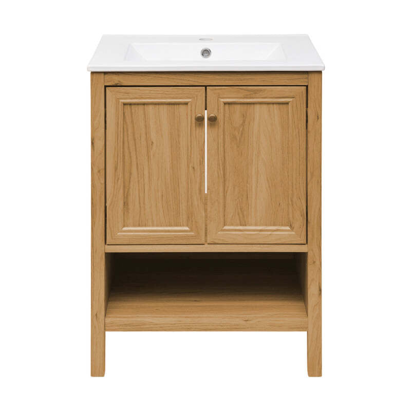 Swiss Madison Château 24" Bathroom Vanity in Natural Oak