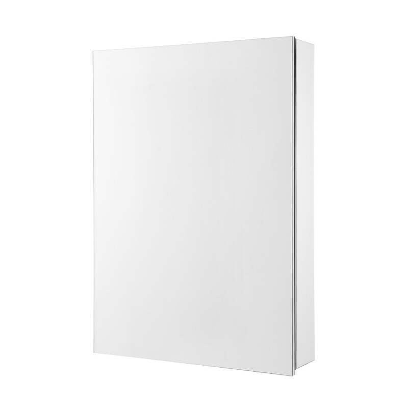 Swiss Madison Cache 20 in. x 30 in. Mirrored Aluminum Medicine Cabinet