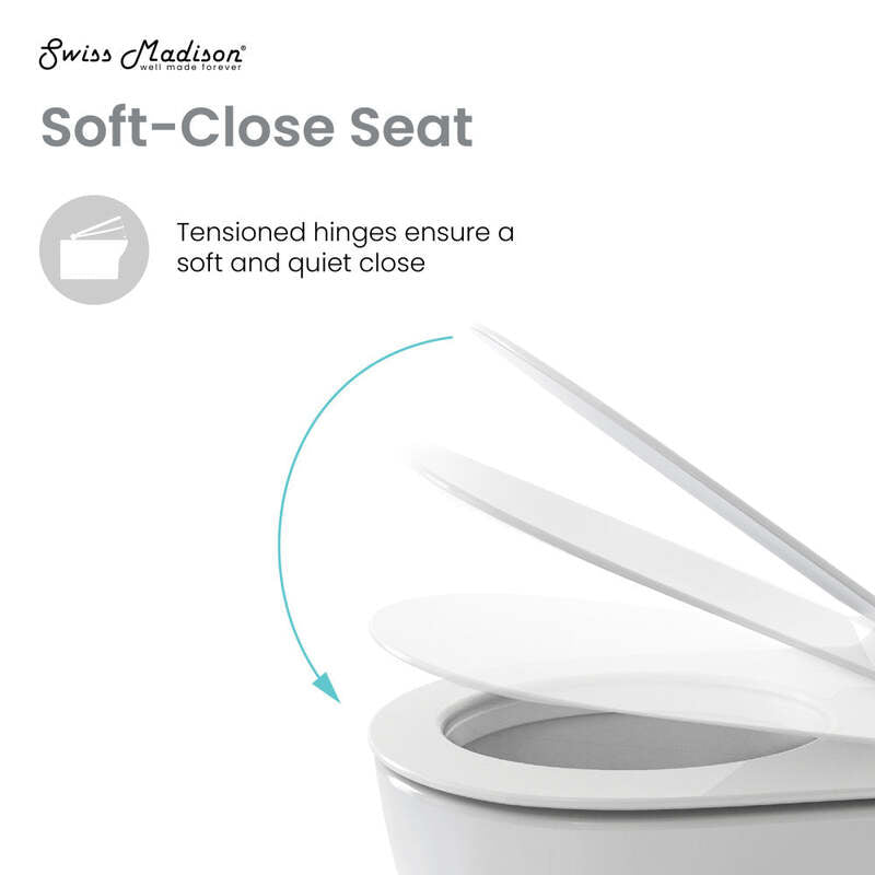 Swiss Madison Plaisir Back to Wall Toilet