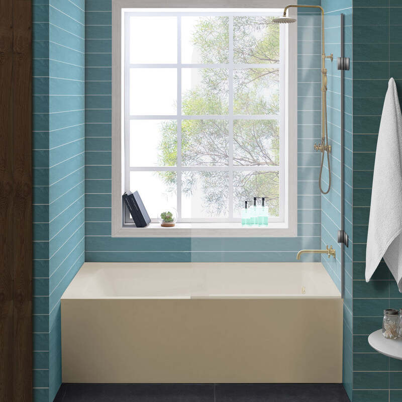Swiss Madison Voltaire 54" X 30" Right-Hand Drain Alcove Bathtub with Apron in Bisque