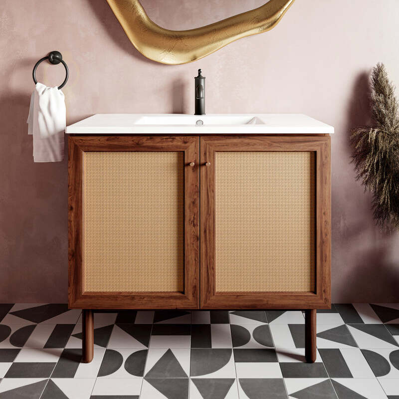Swiss Madison Classé 36" Bathroom Vanity in Dark Walnut
