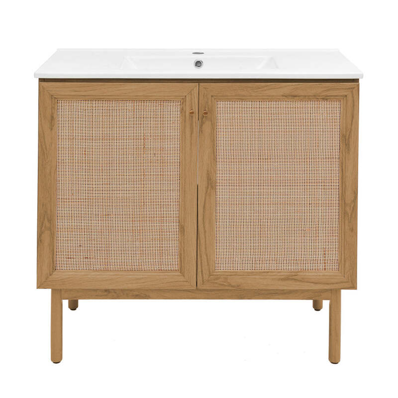 Swiss Madison Classe 36" Bathroom Vanity in Oak