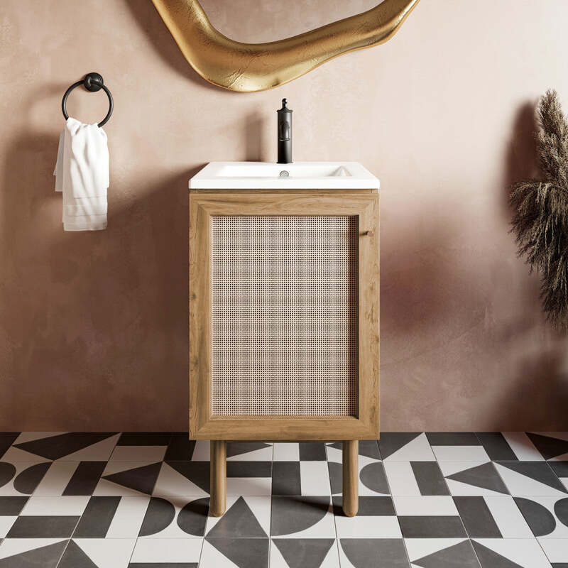 Swiss Madison Classe 18" Bathroom Vanity in Oak