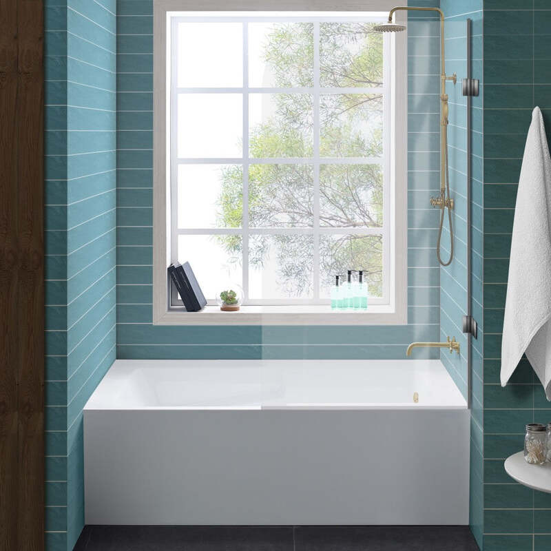 Swiss Madison Voltaire 60" X 30" Right-Hand Drain Alcove Bathtub with Apron and Armrest