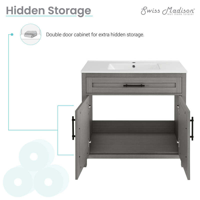 Swiss Madison Calice 36" Bathroom Vanity