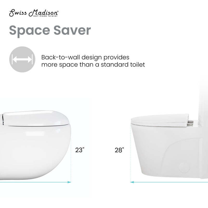 Swiss Madison Plaisir Back to Wall Toilet