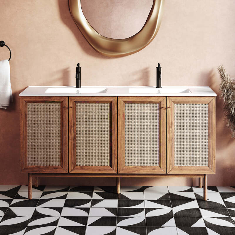 Swiss Madison Classé 60" Bathroom Vanity in Oak