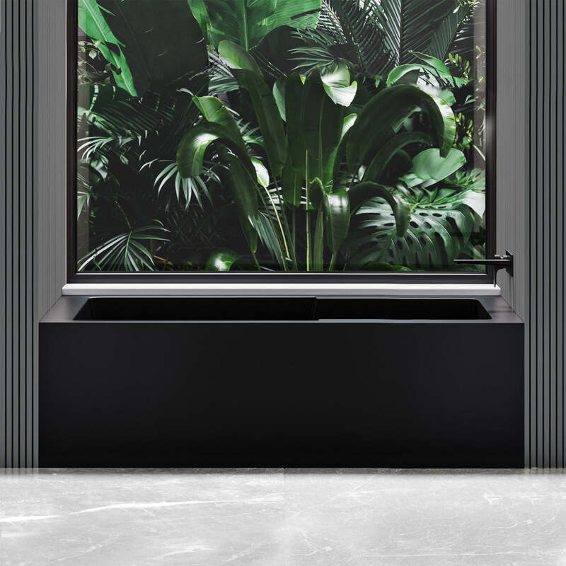 Swiss Madison Voltaire 60" X 32" Right-Hand Drain Alcove Bathtub with Apron in Matte Black