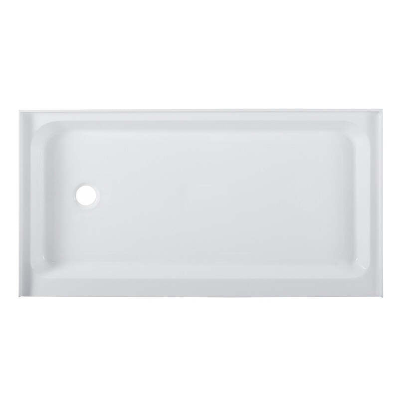 Swiss Madison Voltaire 60 x 32 Acrylic White, Single-Threshold, Left-Hand Drain, Shower Base