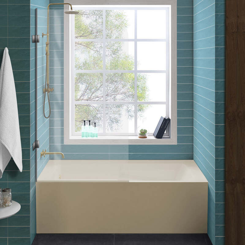 Swiss Madison Voltaire 54" X 30" Left-Hand Drain Alcove Bathtub with Apron in Bisque