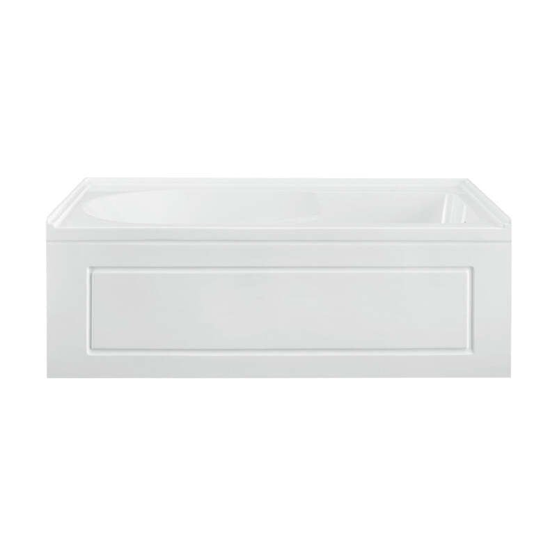 Swiss Madison Concorde 60 in. x 32 in. Acrylic Glossy White, Alcove, Integral, Right-Hand Drain, Apron Bathtub