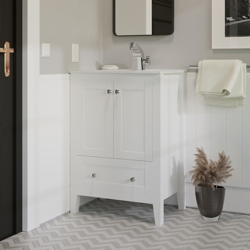 Swiss Madison Cannes 24 Single, Two Doors, One Drawer, Bathroom Vanity