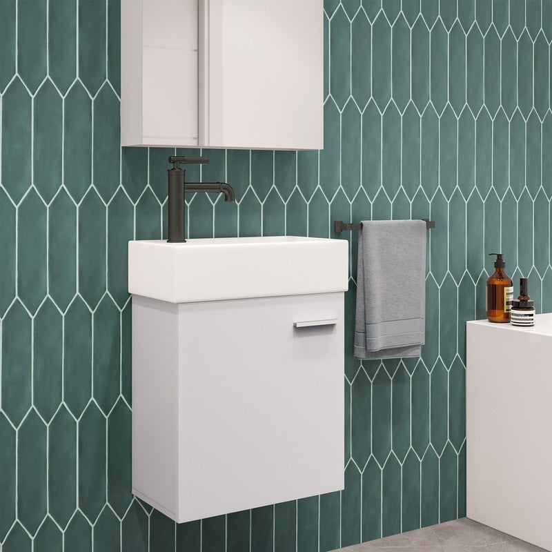 Swiss Madison Colmer 18 Single, White, One Cabinet, Bathroom Vanity
