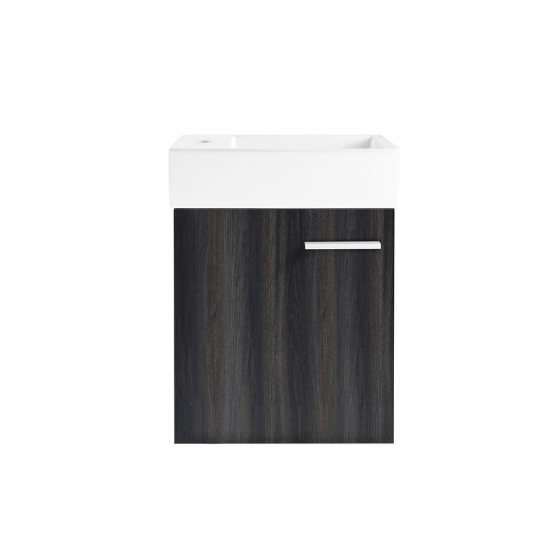 Swiss Madison Colmer 18 Single, Black Walnut, One Cabinet, Bathroom Vanity
