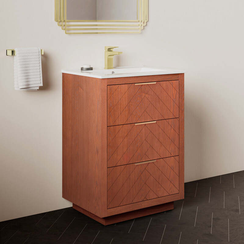 Swiss Madison Daxton 24" Bathroom Vanity in Walnut