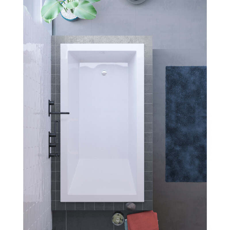 Swiss Madison Voltaire 54" x 30" Reversible Drain Drop-In Bathtub