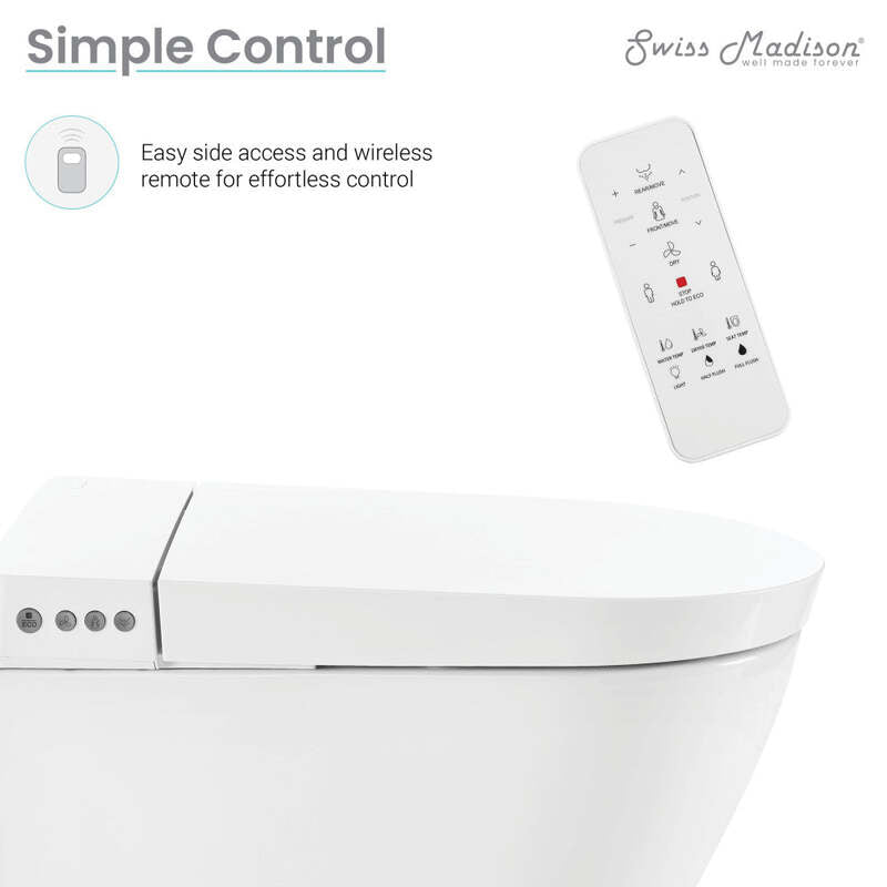 Swiss Madison Hugo Smart Wall-Hung Toilet with Bidet Bundle (SM-ST080, SM-WCB02)