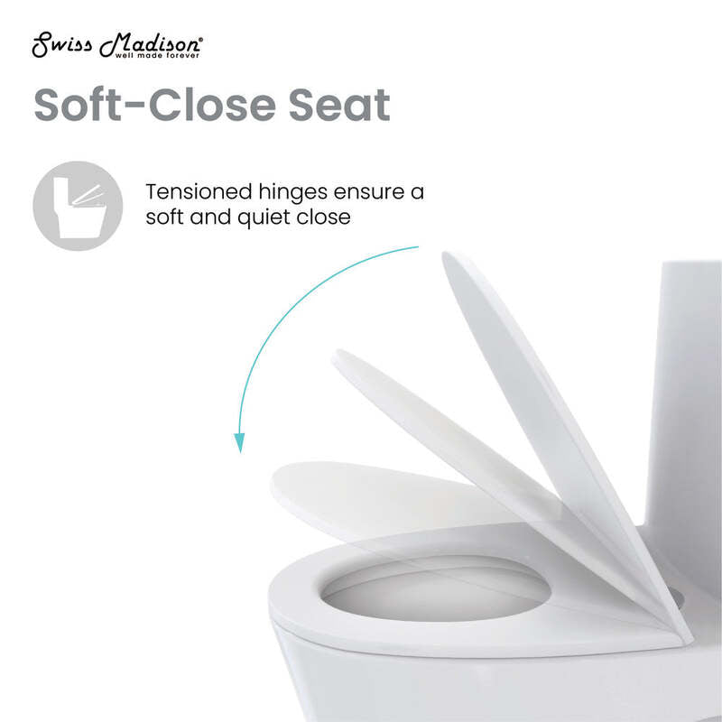 Swiss Madison Monaco One-Piece Elongated Toilet Dual-Flush 1.1/1.6 gpf, Touchless