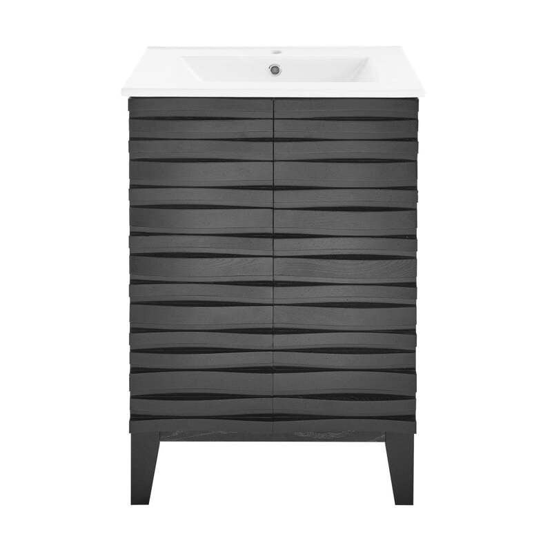Swiss Madison Cascade 24" Bathroom Vanity in Black