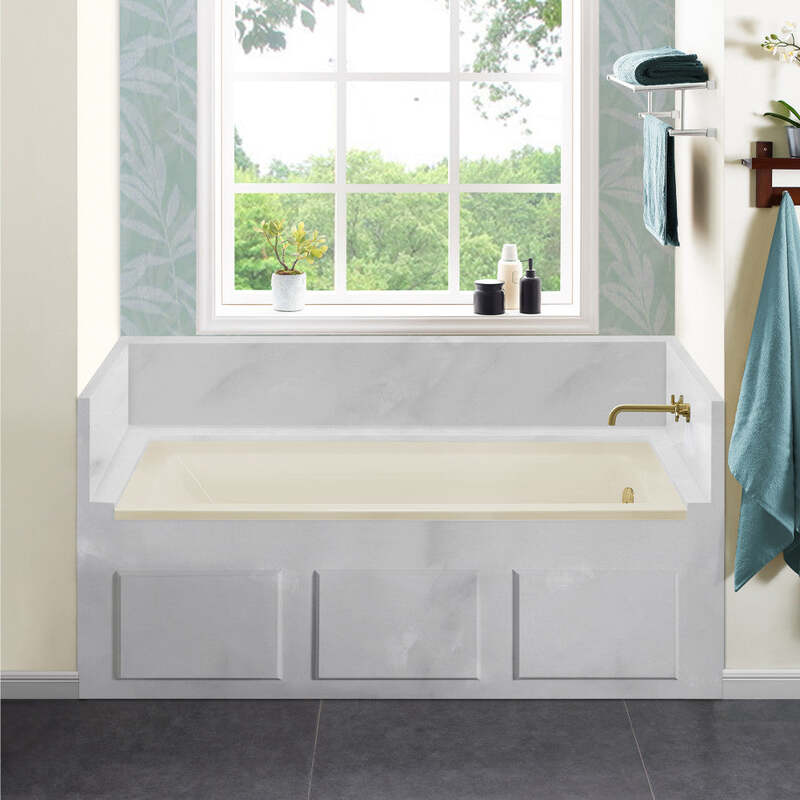 Swiss Madison Voltaire 60" X 30" Right-Hand Drain Alcove Bathtub in Bisque