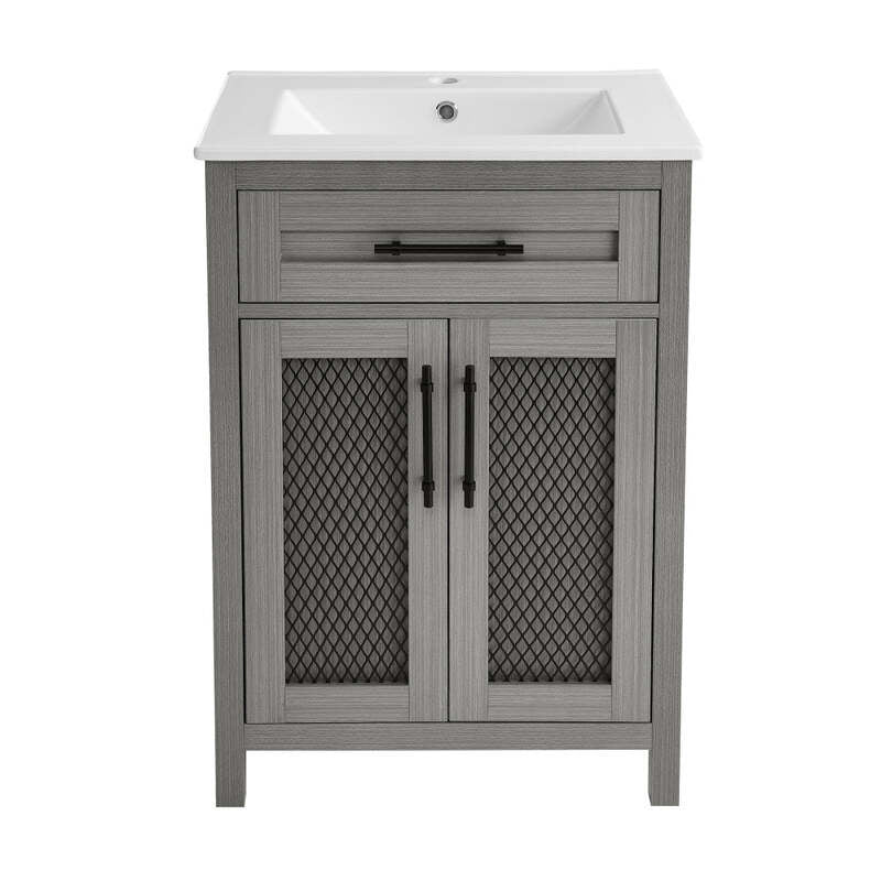 Swiss Madison Calice 24" Bathroom Vanity in Carbon Grey
