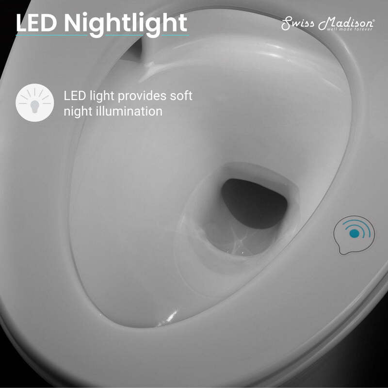Swiss Madison Avancer Smart Tankless Elongated Toilet and Bidet, Touchless Vortex™ Dual-Flush 1.1/1.6 gpf