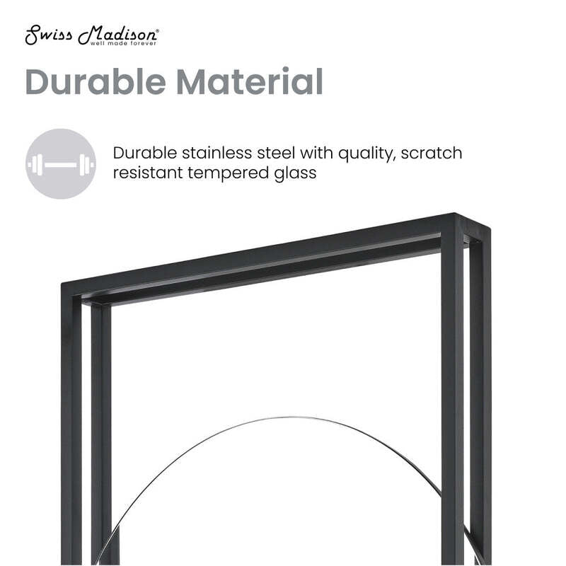Swiss Madison Pierre 30" Vanity Mirror in Matte Black