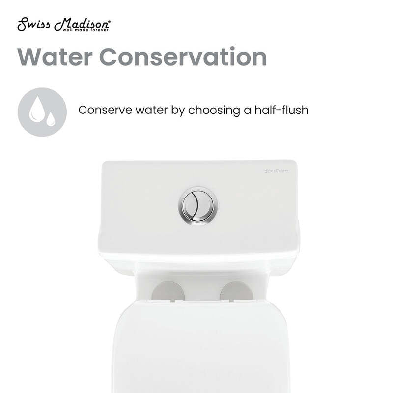 Swiss Madison Soleil One-Piece Elongated Toilet Gravity Dual-Flush 1.1/1.6 gpf