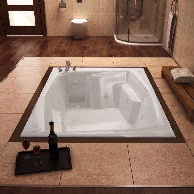 Atlantis Whirlpools Caresse 54 x 72 Rectangular Whirlpool Jetted Bathtub - 5472CWL