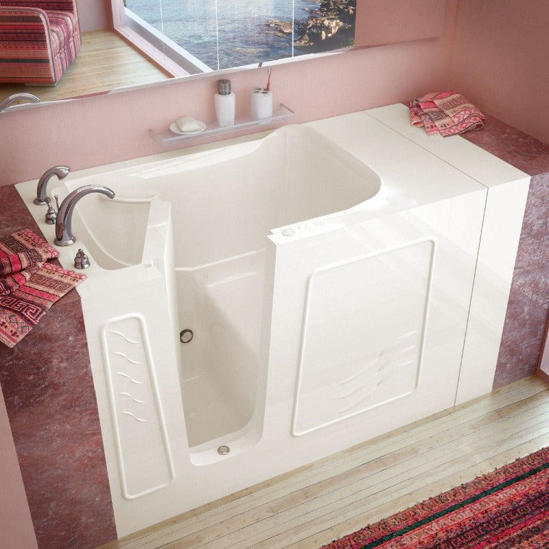 MediTub - 3053 Series Walk-In 30 x 53 Left Drain Biscuit Soaking Walk-In Bathtub