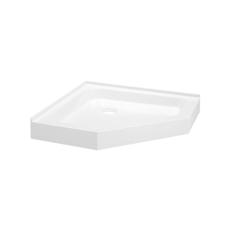 Swiss Madison Voltaire 36 x 36 Acrylic White, Single-Threshold, Center Drain, Neo-angle Shower Base