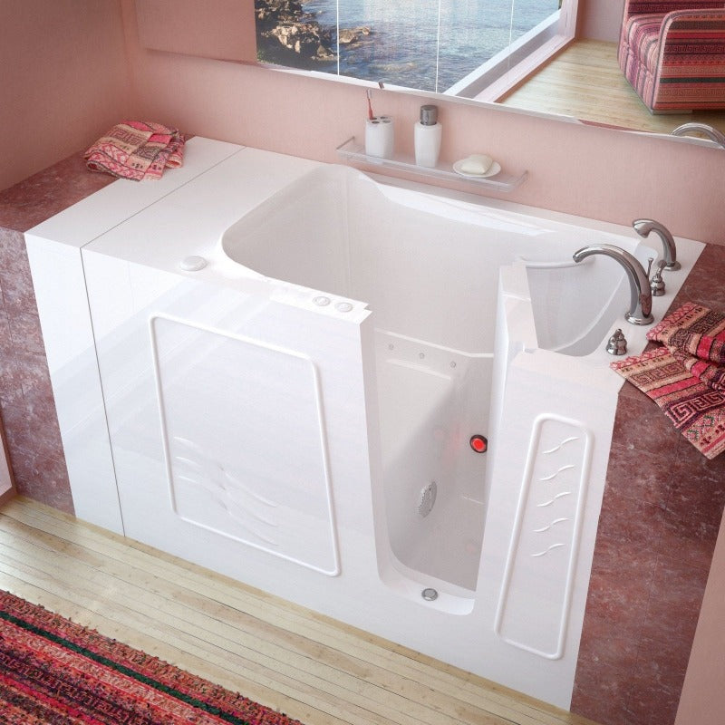 MediTub - 3053 Series Walk-In 30 x 53 Right Drain White Air Jetted Walk-In Bathtub
